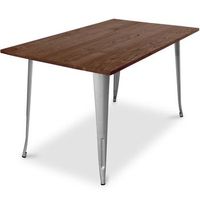 mesa de comedor rectangular - industrial - madera - tawny acero
