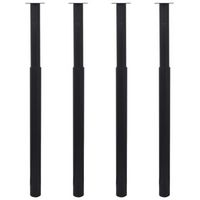 patas de mesa telescopicas 4 unidades negro 710 mm-1100 mm vidaxl