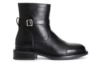 botin mujer piel con hebilla black 37