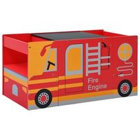 mesa y sillas infantiles 3 pzas madera forma de camion bomberos vidaxl