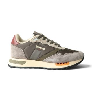 Blauer para hombre. F6RYDER01 Zapatillas Ryder taupe, verde (45), Piel, Tela, Plano, Cordones, Casual