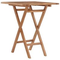 mesa plegable de jardin  mesa de exterior madera maciza de teca 60x60x75 cm cfw51335