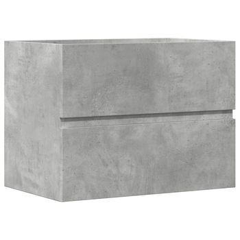 Mueble De Baño Madera De Ingeniería Gris Hormigón 60x38,5x45 Cm Vidaxl