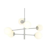 lampara techo metal cristal 96x73x50 bolas blanco