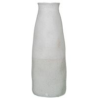 jarron ceramica 50cm blanco crema arena 19x50cm