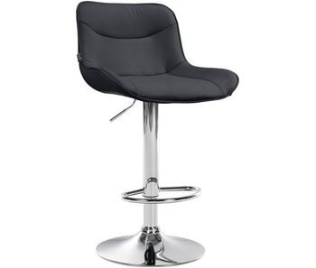 Taburete de bar vonore en polipiel simil cuero (pvc) negro 51x49x85 cm
