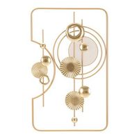 panel decorativo 3d abstracto de metal dorado 495x38x80 cm