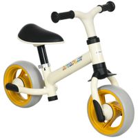aiyaplay bicicleta de equilibrio infantil 18 meses con asiento ajustable en altura carga 25 kg 665x34x47 cm blanco y naranja