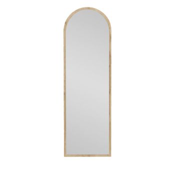 Espejo con base de madera 50x160cm - madera clara