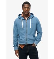 superdry para hombre m2014170a sudadera con capucha clasica esencial con cremallera azul m casual algodon