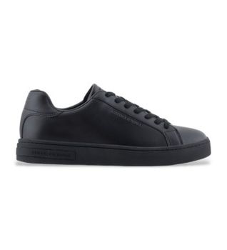 A|X Armani Exchange para hombre. XM000141AF11912UC001 Zapatillas de piel negro (41), Plano, Cordones, Casual