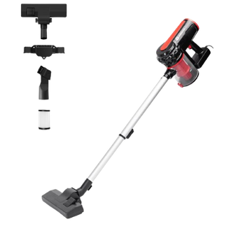 Aigostar Aspirador de Mano y Vertical 4 en 1. Potencia 600W, Filtro HEPA. Aspirador Tubo Telescópico, Cepillo de Suelo y Accesorio de Boquilla Estrecha.