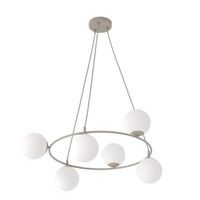 lampara colgante ibar opal 6 luces