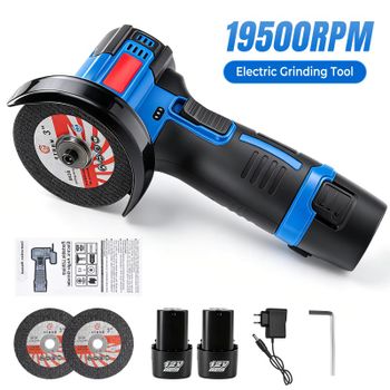 Mini Amoladora Angular Eléctrica Inalámbrica, Máquina de Pulir con Batería de Litio Recargable, Herramienta Eléctrica para Cortar y Pulir