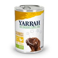 yarrah organic chicken chunks with organic nettle  organic tomato in sauce - 6 x 405g