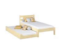 cama individual de madera con cajon para colchon n01 pino incoloro