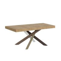 mesa extensible 90x120224 cm volantis premium roble nature estructura 4c