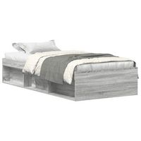 estructura de cama gris sonoma 75x190 cm vidaxl