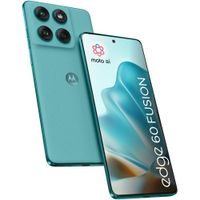 motorola edge 60 fusion 667 dual sim android 15 smartphone with 5g 8gb ram 256gb storage 5200mah battery turquoise color featuring a p-oled display and fast turbopower charging