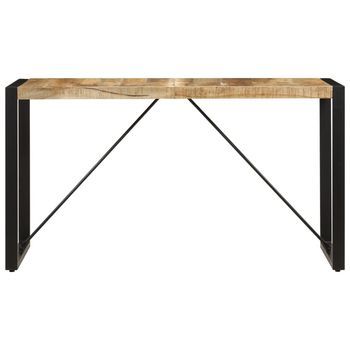 Mesa De Comedor 140x70x75 Cm Madera Maciza De Mango