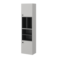 armario de bano gerta 375 x 150 cm con puerta y compartimentos abiertos vicco