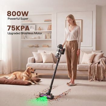Aspiradora Inalámbrica COTIAR V30 PRO, 75kPa, 800W, Succión Potente, 95 Minutos de Autonomía, Electrodoméstico Portátil con Batería Extraíble