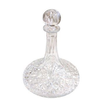 Decantador De Vino En Cristal Tallado (1 Unidad) Aurum, 1 L, Incluye Tapón De Cristal Para Cierre Hermético