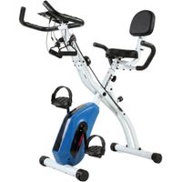 sportnow bicicleta de interior plegable bicicleta de fitness 3 en 1 silenciosa conectada con kinomap bluetooth y zwift 105x535x109cm azul