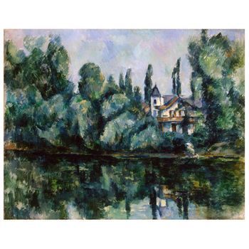 Legendarte - Cuadro Lienzo, Impresión Digital - Los Bancos Del Marne - Paul Cézanne - Decoración Pared Cm. 80x100