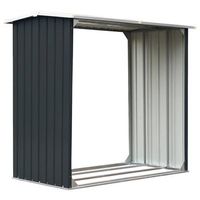 caseta de jardin para lena acero galvanizado gris 172x91x154 cm vidaxl