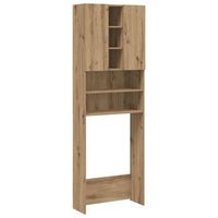 armario de lavadora roble artisan 64x255x190 cm vidaxl