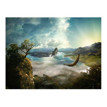 Papel Pintado 3d - El Vuelo Sobre El Lago (250x193 Cm)