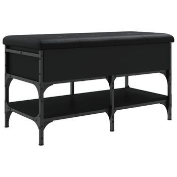 Zapatero Madera De Ingeniería Negro 82x42x45 Cm Vidaxl