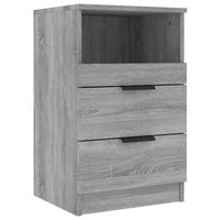 mesita de noche mesilla de noche - madera contrachapada gris sonoma mc8026