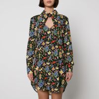 vivienne westwood heart floral-print cotton-poplin shirt dress - uk 6