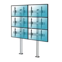 kimex soporte de suelo atornillable para 6 pantallas de tv 45-55 vesa 600x400 max 50kg