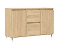vidaxl aparador de madera de ingenieria roble sonoma 1015x35x70 cm