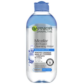 Garnier Micellar Water Facial Cleanser and Makeup Remover for Delicate Skin and Eyes 400ml