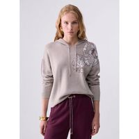 liu jo jersey punto jacquard con capucha para mujer