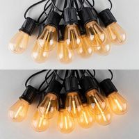 guirnalda de luces led decorativas de 15m - 1w enchufe ue iluminacion exterior impermeable  15 metros
