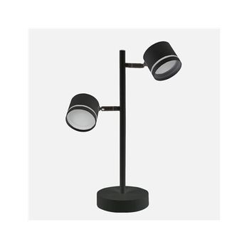 Sobremesa Ortiga 2xgx53 Negro 18w 1600lm Orientable Con Bombillas 43,5x30x15 Cm