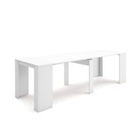 mesa consola extensible mesa comedor plegable 260 para 12 comensales comedor y cocina estilo moderno blanco