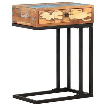 Mesa Auxiliar Forma De U Madera Maciza Reciclada 45x30x61 Cm Vidaxl