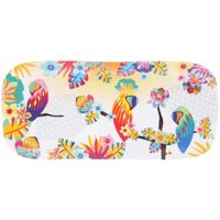 plato de presentacion rectangular melamina estampado tropical 375 cm