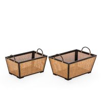 set2 cesto 52x35x30  47x28x28 madera negroratan natural