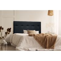 cabecero cama sevilla tapizado tejido antimanchas negro 135x70cm