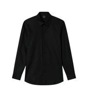 ax armani exchange para hombre xm002263af13131fc305 camisa logo jaquard negro s casual algodon clasico manga larga