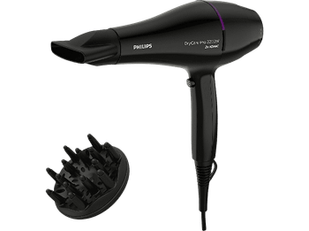 Secador - Philips BHD274/00 Pro DryCare, Ionizador, Thermoprotect, 2200W, 6 temperaturas y velocidades, Negro