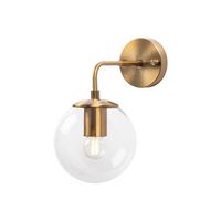 lampara de pared viran-10890 oro cobrizo metal vidrio 15x27x25