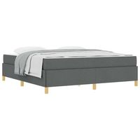 estructura de cama gris oscuro 180 x 200 cm tela vidaxl